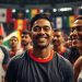 Celebration of famous Hispanic athletes, representing cultural diversity and unity in sports