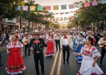 A vivid celebration of Hispanic Heritage Month 2026 showcasing diverse cultural elements
